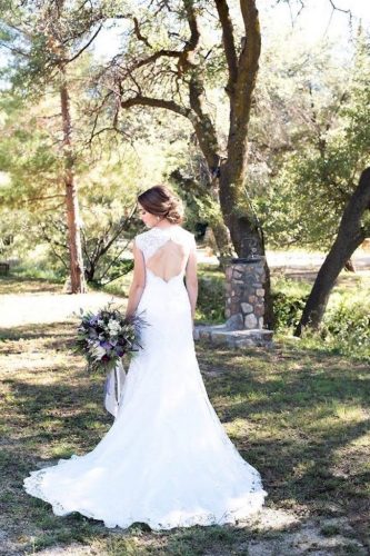 Bride back of dress outside